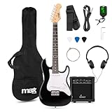 Max GigKit Junior 3/4 - Kinder E Gitarre Set, E Guitar, Elektrogitarre mit...