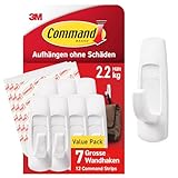 Command Mehrzweckhaken, Vorteilspack, Größe L, Weiß - 7 Haken Selbstklebend...