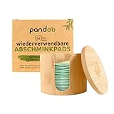 pandoo Wiederverwendbare und Waschbare Wattepads aus Bio-Baumwolle | Reusable...