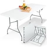 Arebos Buffettisch zusammenklappbar 182 x 74 x 74 cm Wetterfest Gartentisch...