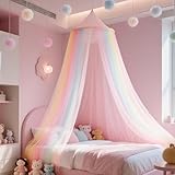 Diealles Shine Betthimmel Mädchen, Regenbogen Baldachin Kinderzimmer,...