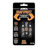 3x 1g Sekundenkleber extra stark - Inkl. Anti-Austrocknungs-Spitze - KRAFTPROTZ...