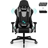 Homimaster Gaming Stuhl, Bürostuhl Ergonomisch mit verstellbare Lendenkissen,...