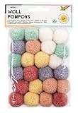 folia 50242 - Woll Pompons, Pastell, 24 Stück, sortiert in 6 Farben, ca. 3 cm...