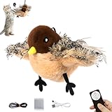 NAVESO Katzenspielzeug Vogel Elektrisch, Fliegender Vogel Katzenspielzeug...