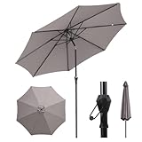 Sekey Sonnenschirm 300cm mit UV50+ Schutz, Wasserabweisend Gartenschirm mit...