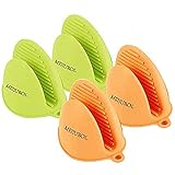 MEIJUBOL Ofenhandschuhe Topflappen Silikon 2er-Set Verdicken Ofen Mitts...