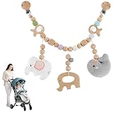 KBIBCK Kinderwagenkette Holz Baby, Home Kinderwagenkette, Kinderwagen Kette für...