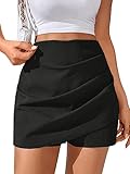 GORGLITTER Damen Hosenrock Kurze Hose Culottes Hosen Casual Rock Elegant...