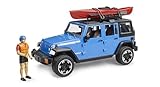 bruder 02529 - Jeep Wrangler Rubicon Unlimited mit Kajak & Figur - 1:16, Offroad...