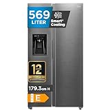 Midea MDRS761MIE46 569L Side-by-Side Kühlschrank mit Eiswürfelspender &...