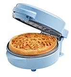 Bestron Mini-Waffeleisen mit Schneeflocken-Muster, kleiner Waffelmaker mit...