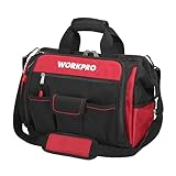 WORKPRO Elektriker Wasserdichte Werkzeugtasche Profi, weite Öffnung & große...