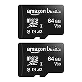 Amazon Basics MicroSDXC, mit SD Adapter, A2, U3, Lesegeschwindigkeit bis zu 100...
