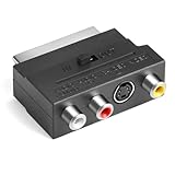 Scart auf 3X Cinch Buchsen IN/Out Umschalter + S-Video S-VHS AV Audio Video...