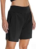 Mesing Damen Sporthose Kurz Laufhose High Waist Sport Shorts Atmungsaktiv...