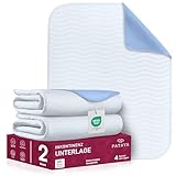 Pataya Inkontinenzunterlage waschbar 75x90 2er - wasserdichte Matratzenschutz...