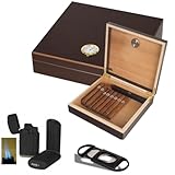 Humidor - Geschenkset Polymerbefeuchter, Cutter, Feuerzeug inkl....