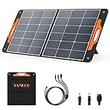 SANFOU Solar Panel 100W, Solarpanel Faltbar mit 2 x USB-Anschluss, Solarmodul...