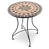 MACOShopde by MACO Möbel Raburg Mosaiktisch, 60 cm Ø, runder Gartentisch mit...
