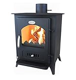 + Kaminofen Holz One Holzofen 7,5 kW Kamin Ofen Dauerbrandofen Werkstattofen...