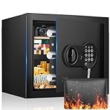 38L Safe Tresor Feuerfest für Zuhause, mit feuerfester Tasche, Digitaler Tresor...