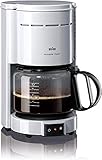 Braun Household Kaffeemaschine KF 47 WH - Filterkaffeemaschine mit Glaskanne...