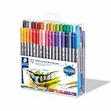 STAEDTLER Doppelfasermaler, zwei Spitzen für schmale und breite Linien,...