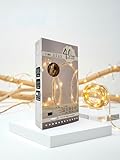Generisch LED Jute Lichterkette, 2 Meter, 40 LEDs, Batteriebetrieben, Warmweiß,...