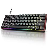 KOORUI Gaming Tastatur, 60% Mechanisch Tastatur 26 RGB Hinterleuchtet...