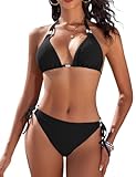 RITOSTA Triangel Bikini Damen Set Sexy String Bikinis Neckholder Bikini-Sets...