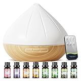 Aroma Diffuser für Ätherische Öle, 500ml Diffusor mit 8x10ml Ätherische Öle...