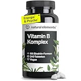 natural elements Vitamin B Komplex – 240 Tabletten – mit 8 essenziellen...