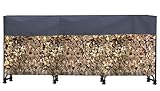 QUICK STAR Metall Kaminholzregal 272 x 25 x 95 cm mit Schutzhülle Garten...