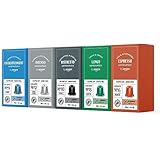 by Amazon Nespresso kompatibel Kaffeekapseln, gemischte Packung, Aluminium-...