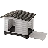 Ferplast Hundehütte DOGVILLA 110, Hundehütte Outdoor, Hundehaus, Seite zum...