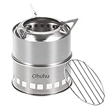 Hobo Kocher Camping Outdoor Ofen, holzofen stove aus Edelstahl mit Tragetasche...