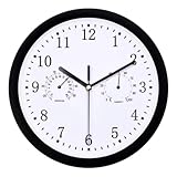 Nybhyjka Wetterfeste Outdoor-Uhr, Außenuhren Wetterfest Mit Thermometer Und...