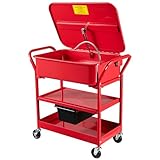 Wiltec Teilewaschgerät 75,7 l aus Stahl, Teilereiniger mit Pumpe,...