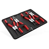 RAVN HAMAN 4 x Sprengringzangen 175 mm Rot - - Sicherungsringzangen mit präzise...