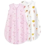 Yukkidds Schlafsack Baby Sommer 100% Baumwolle Sommerschlafsack 0.5 Tog 0-6...