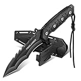 Freelander Survival Messer Outdoor, Full Tang Outdoor Messer Feststehendes aus...