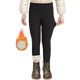 AMIYOYO Thermoleggings Mädchen Gefütterte Leggings mit Fleece Winter Lange...