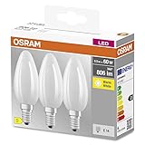 OSRAM Star Filament-Lampe für E14-Sockel, mattes Glas ,Warmweiß (2700K), 806...