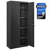 SONGMICS Aktenschrank, Mehrzweckschrank, Stahl-Aufbewahrungsschrank, 5 Ebenen,...