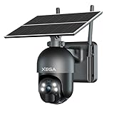 Xega 3G/4G LTE Überwachungskamera Aussen mit SIM Karte Kabellos Solar PTZ IP...