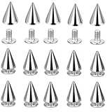 Ziernieten,100 Stück Metallic Spitznieten Ddelstahl Zierniete Metall...