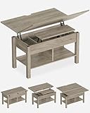 KIMENICH Couchtisch Höhenverstellbar, 3-in-1-Multifunktions-Wohnzimmertisch mit...