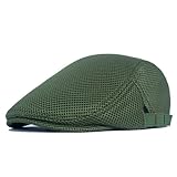 HIQIU Unisex Schirmmütze Baskenmütze Herren Atmungsaktiv Mesh, Flatcap Damen...