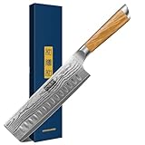 HOSHANHO Damastmesser Kochmesser Nakiri Küchenmesser 16.5cm, Profi 67 Schichten...